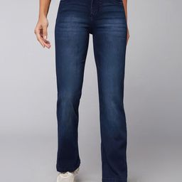DOLCE CRUDO Women Iron Vine Wide Leg Stretchable Jeans-picture-17