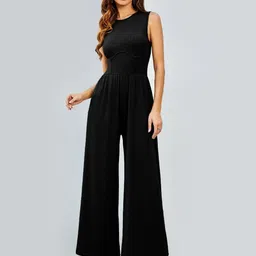 StyleCast Solid Round Neck Jumpsuit-picture-17