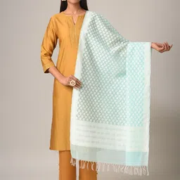 JAYPORE Ethnic Motifs Woven Design Cotton Dupatta-picture-6
