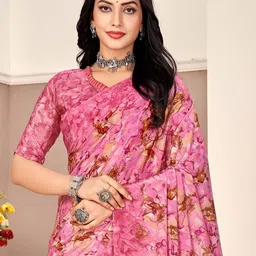 Mitera Ethnic Motifs Poly Crepe Sungudi Saree-picture-37