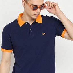 GET GOLF Men Solid Polo Collar Cotton T-shirt-image-53
