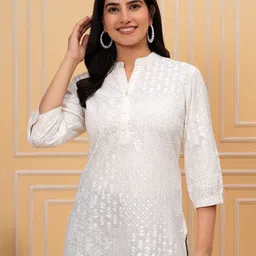 all about you Ethnic Motifs Printed Pure Cotton Straight Kurti-image-45