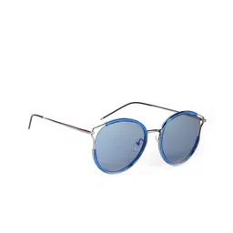 ENRICO Women Blue Lens & Blue Round Sunglasses - EN P 1078 C1-Blue-38