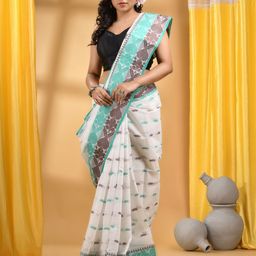 DESH BIDESH Woven Design Pure Cotton Taant Saree-image-92
