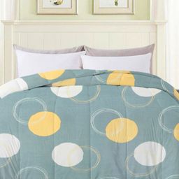 bsb home Grey Floral Microfiber Mild Winter 210 GSM Single Bed Comforter-34