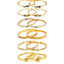 Anouk Set Of 12 Gold-Plated Bangles-2