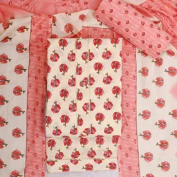 CLEMIRA Floral Printed Gotta Patti Unstitched Dress Material-picture-23