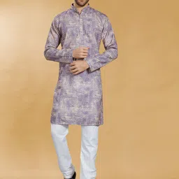 DIVISIVE Band Collar Geometric Embroidered Sequinned Slim Fit Straight Kurta-image-92