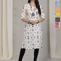 7Threads Selection Of 6 Ethnic Motifs Printed Straight Kurtas-image-58