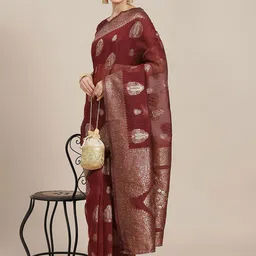 Anouk Rustic Woven Design Zari Banarasi Saree-picture-55