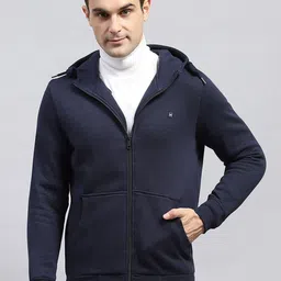 Monte Carlo Men Cotton Hooded Front-Open Sweatshirt-image-20