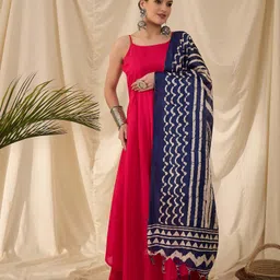 InWeave Women Regular Kurta with Palazzos & With Dupatta-picture-14