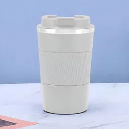 UniKart White Stainless Steel Matte Mugs Set of Cups and Mugs 380 ml-image-1