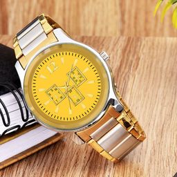 CSAMON Men Printed Dial & Stainless Steel Straps Analogue Watch GP Gold Yellow Milar D-image-37