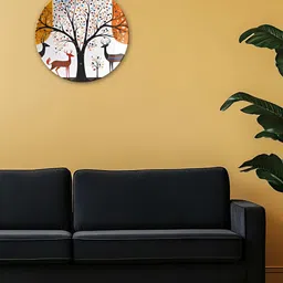 THE QUIRKY HOME White & Brown Forest Deer Designed Printed Ceramic Decorative Wall Decor-image-69