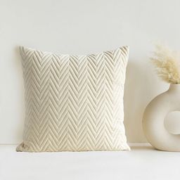 HOMEMONDE Off White Geometric Square Cushion Covers-image-79