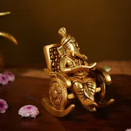JAYPORE Gold-Toned Lord Ganesha Religious Idol Showpiece-image-52