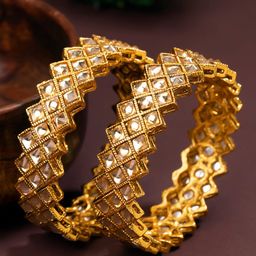 Sukkhi Set Of 2 Gold-Plated Stone-Studded Bangles-25