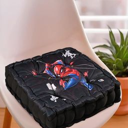 Kuber Industries Black & Red 2 Pieces Printed Chair Pads-38
