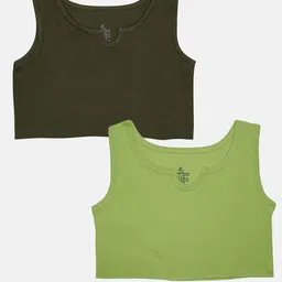 KiddoPantiGirls Pack Of 2 Tank Crop Top-picture-44