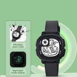 Otage Unisex Kid Patterned Dial & Straps Digital Multi Function Watch Kid-Home-Black image 2