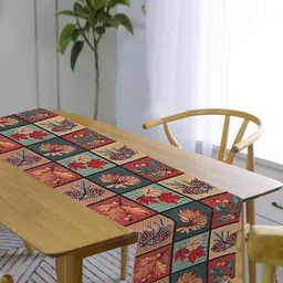 PRAKARTIK Red & Green Printed Pure Cotton Durable TableRunner-36
