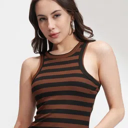Basics By Tokyo Talkies Striped Top-picture-0