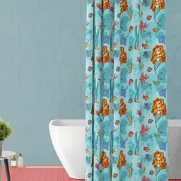 ArtzFolio Blue & Red Printed Waterproof Printed Shower Curtains-image-17