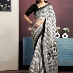 KALINI Geometric Printed Saree-image-29