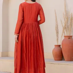 KALINI Yoke Design Sequinned Anarkali Kurta With Trouser And Dupatta image 5