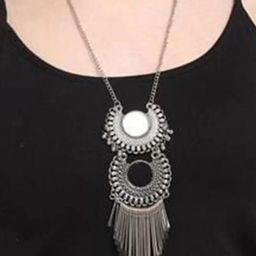ZURIKRISHA Brass-Plated Oxidised Ghungroo Necklace-image-27