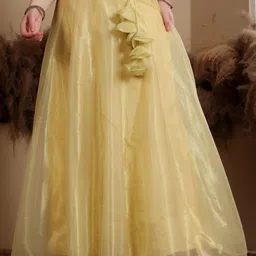 Frolic Rolic Solid Organza Maxi Skirt-picture-39