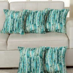Shadowkart Turquoise Blue 3 Pieces Velvet Square Cushion Covers-image-41