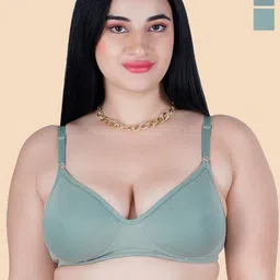 KOMLI Pack Of 2 Full Coverage Lightly Padded Seamless T-Shirt Bra-picture-18