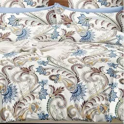 RF RELAXFEEL White & Blue Floral Heavy Winter 210 GSM Double Bed Comforter-image-40