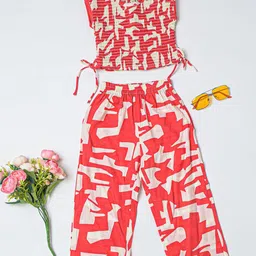Fairies Forever Girls Printed Sleeveless Smoking Top With Trouser-image-23