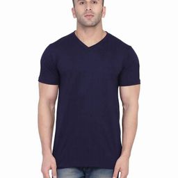 Blisstone Men Solid V-Neck Slim Fit T-shirt-picture-14