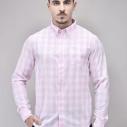 Woodland Men Gingham Checks Checked Casual Shirt-image-65