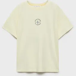 Mango Kids Boys Photographic Printed Drop-Shoulder Sleeves Cotton T-shirt-image-77