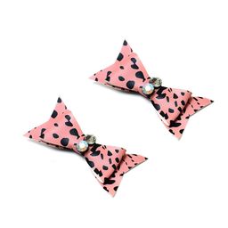 Daizy Girls Set Of 2 Animal Print Bow Hairclip Brown-22
