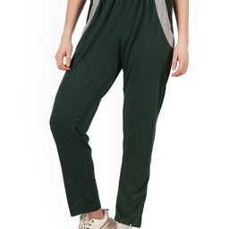 Fashionable Women Cotton Solid Mid-Rise Regular Fit Track Pants-image-74