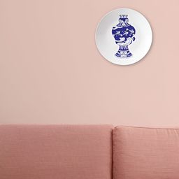 THE QUIRKY HOME Blue & White Blue Delft Vase Printed Ceramic Wall Plates-image-77