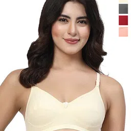 LILY Women Pack of 4 Full Coverage Non-Wired and Non Padded Bra-27