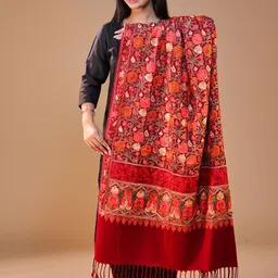 SWI Stylish Women Floral Embroidered Shawl-picture-14