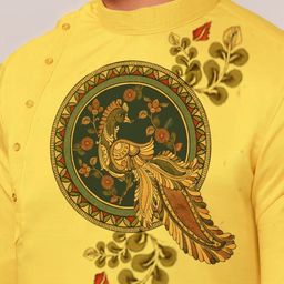 DEVOILER Men Ethnic Motifs Printed Thread Work Kurta image 4
