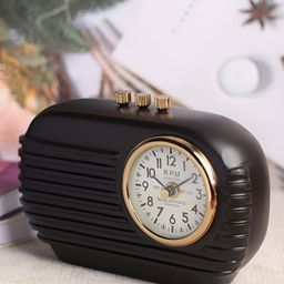 Decor de Maison Black Contemporary Round Shaped Table Clock-image-30
