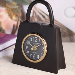 Decor de Maison Black Contemporary Round Shaped Table Clock-image-89