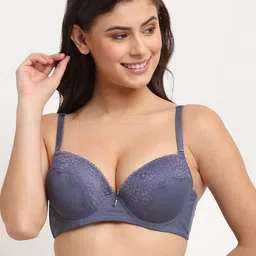 Makclan Blue Lace Edged Brassiere-picture-23