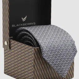 Blackberrys Men Jacquard Pure Silk Tie-image-46