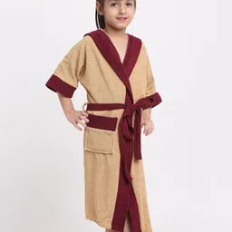 Creeva Solid Hooded Bath Robe-80